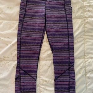Lululemon Pace Rival Purple Crop Leggings